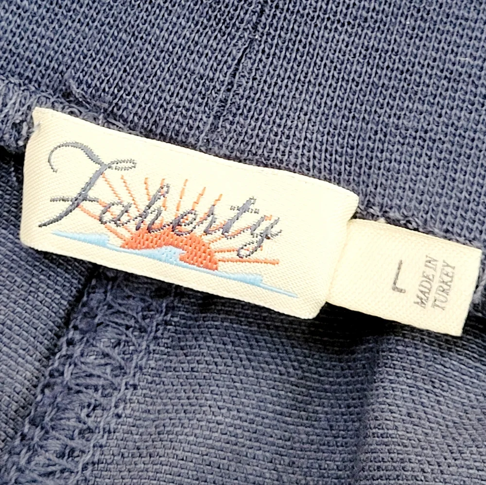 FAHERTY Arlie Day Shorts Faded Navy Linen Blend Large - Picture 8 of 12